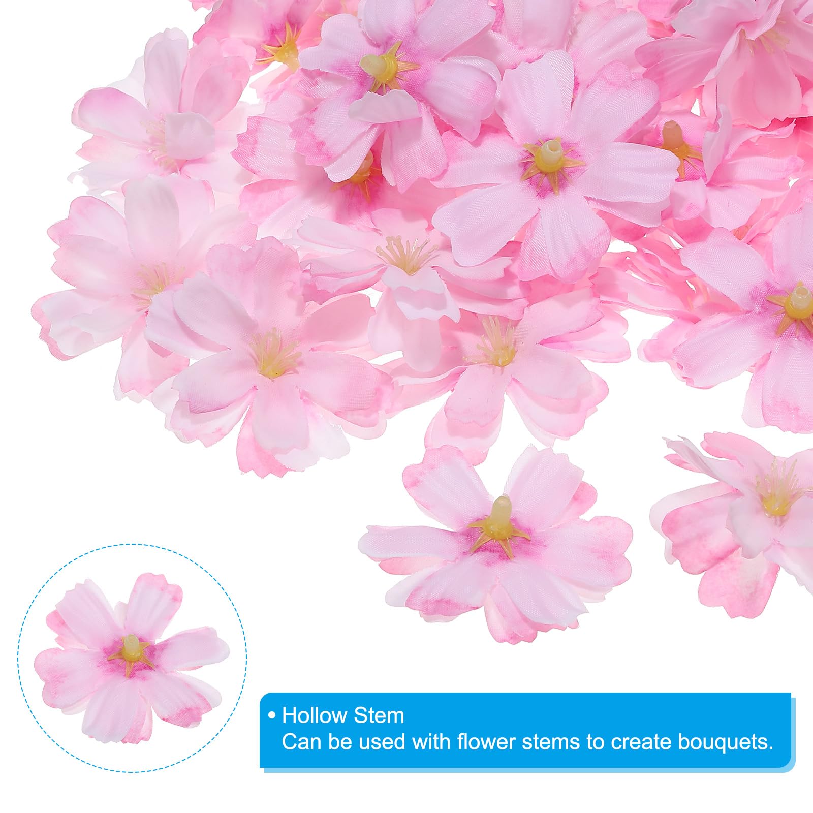 PATIKIL 1.77" Artificial Plum Blossom Flower Heads - Image 4