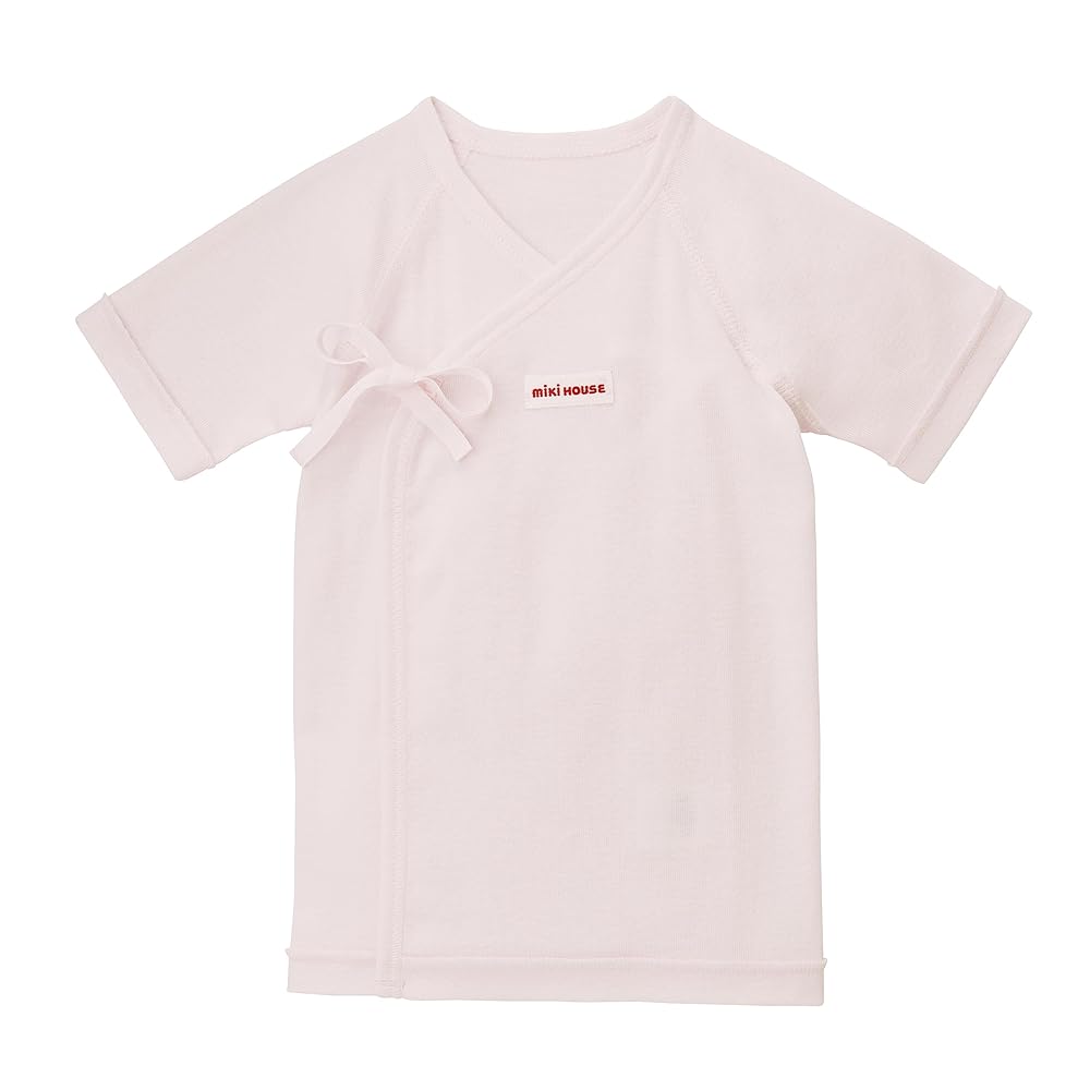 Amazon.co.jp: [ミキハウス] 短肌着 ベビー肌着 無地 ロゴ 綿100