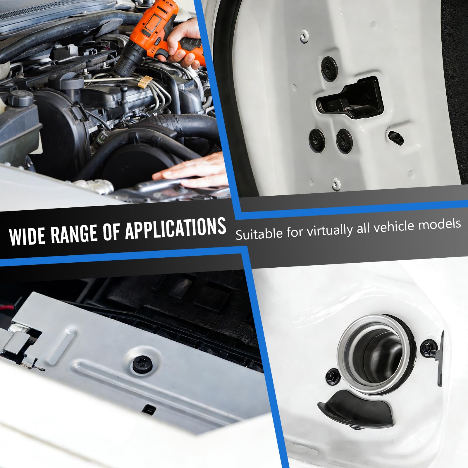 80 Pezzi Kit Bulloni Dadi Clip per Lamiere Auto, Clip di Fissaggio per Auto, Kit Assortimento di Vite per Autoveicoli,per Carrozzeria Panel Auto Viti Carene Bulloni di Fissaggio