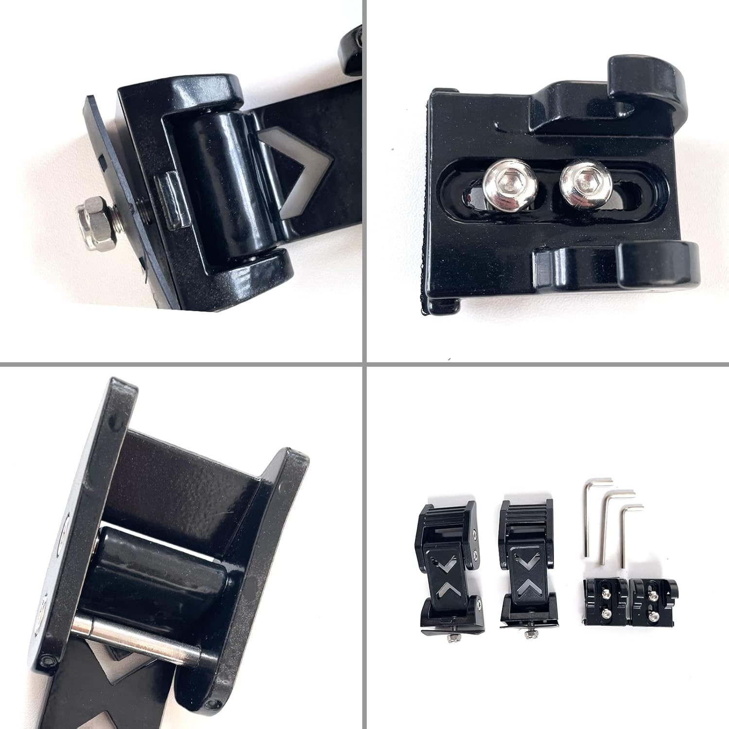 Hood Latch is Adjustable and Compatible with Jeep Wrangler JK/JKU 2007-2017, JL/JLU 2018-2023 and Jeep Gladiator 2020-2023 (Black)