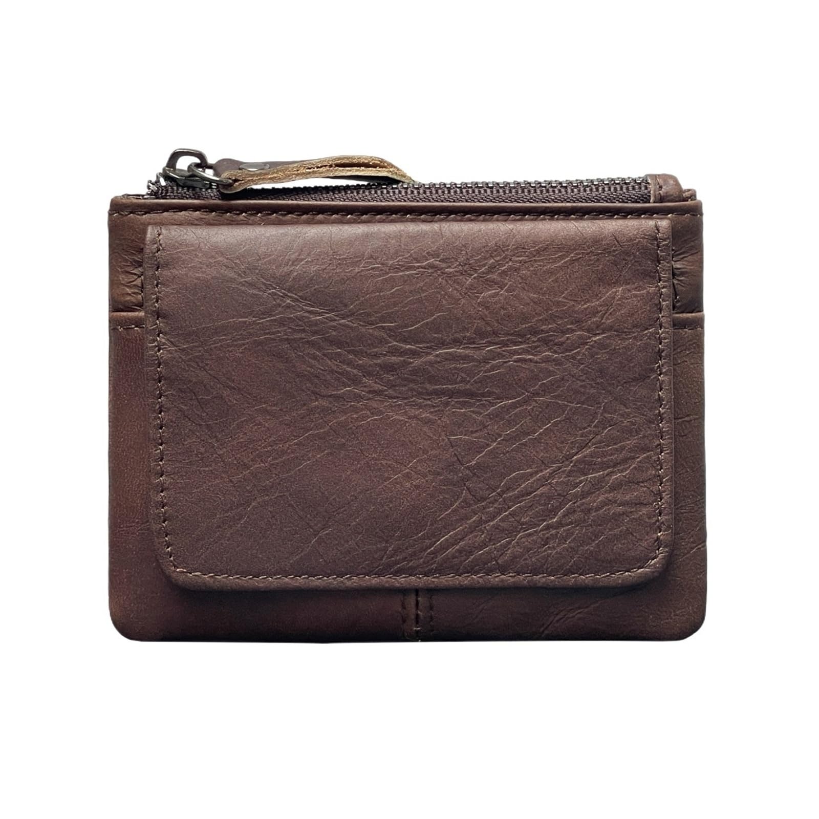 Portefeuille long en cuir pleine fleur - Organisateur à fermeture éclair avec étui pour documents et poche pour câbles, Office, taille unique pour tous, One Style