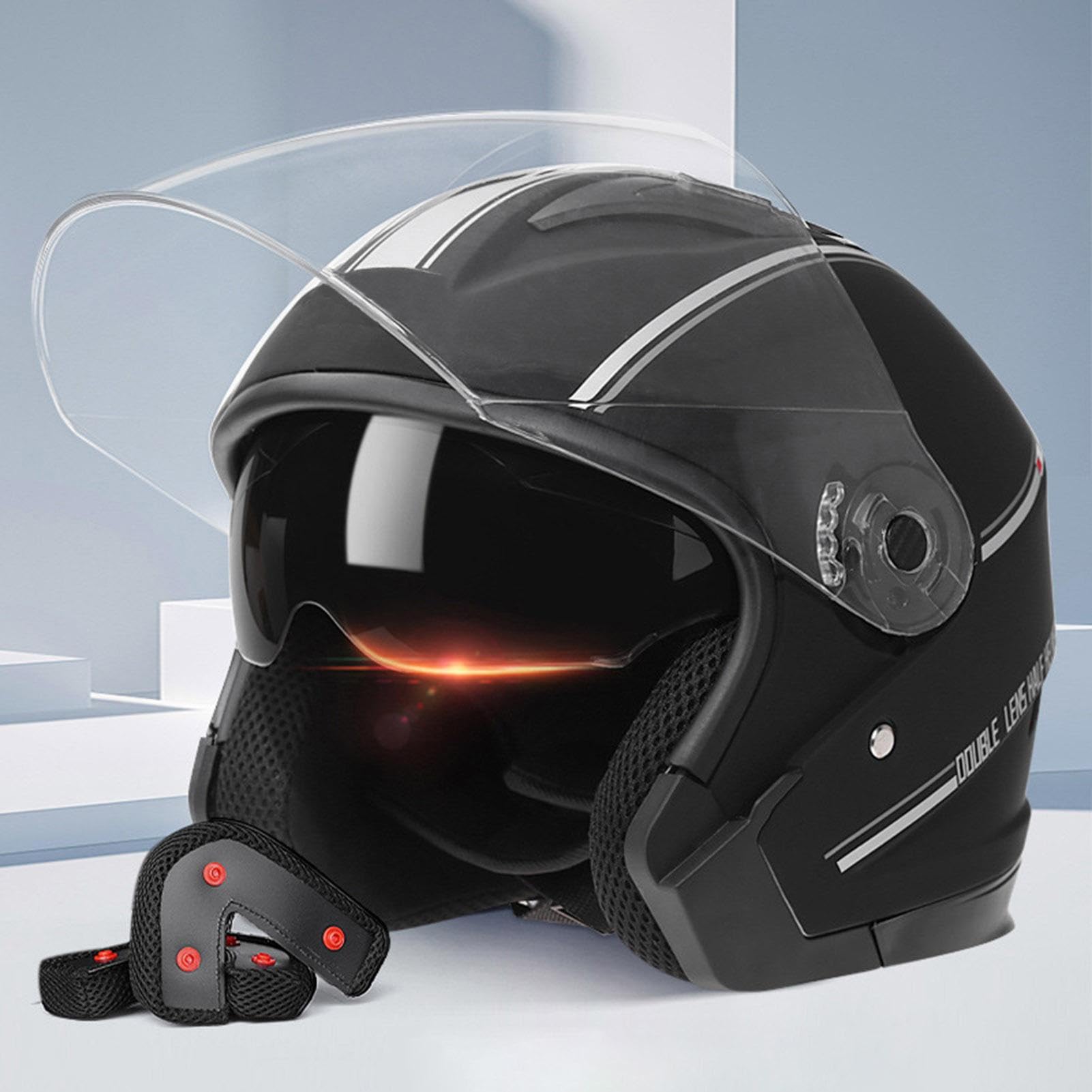 Caschi da moto | Caschi a doppia visiera Dot Caschi da equitazione - Comodi accessori per caschi da ciclismo su strada di montagna per uomini e donne adulti Rianpesn