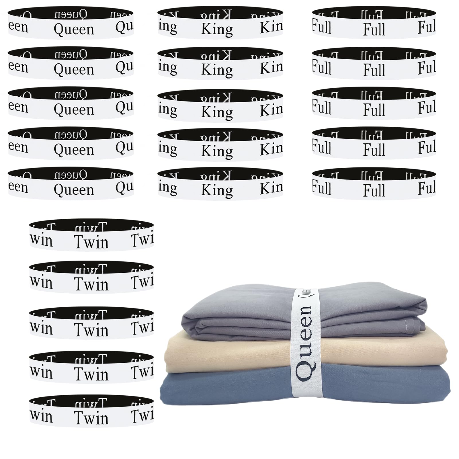 Maletnd 20-Piece Bed Sheet Organizer Bands