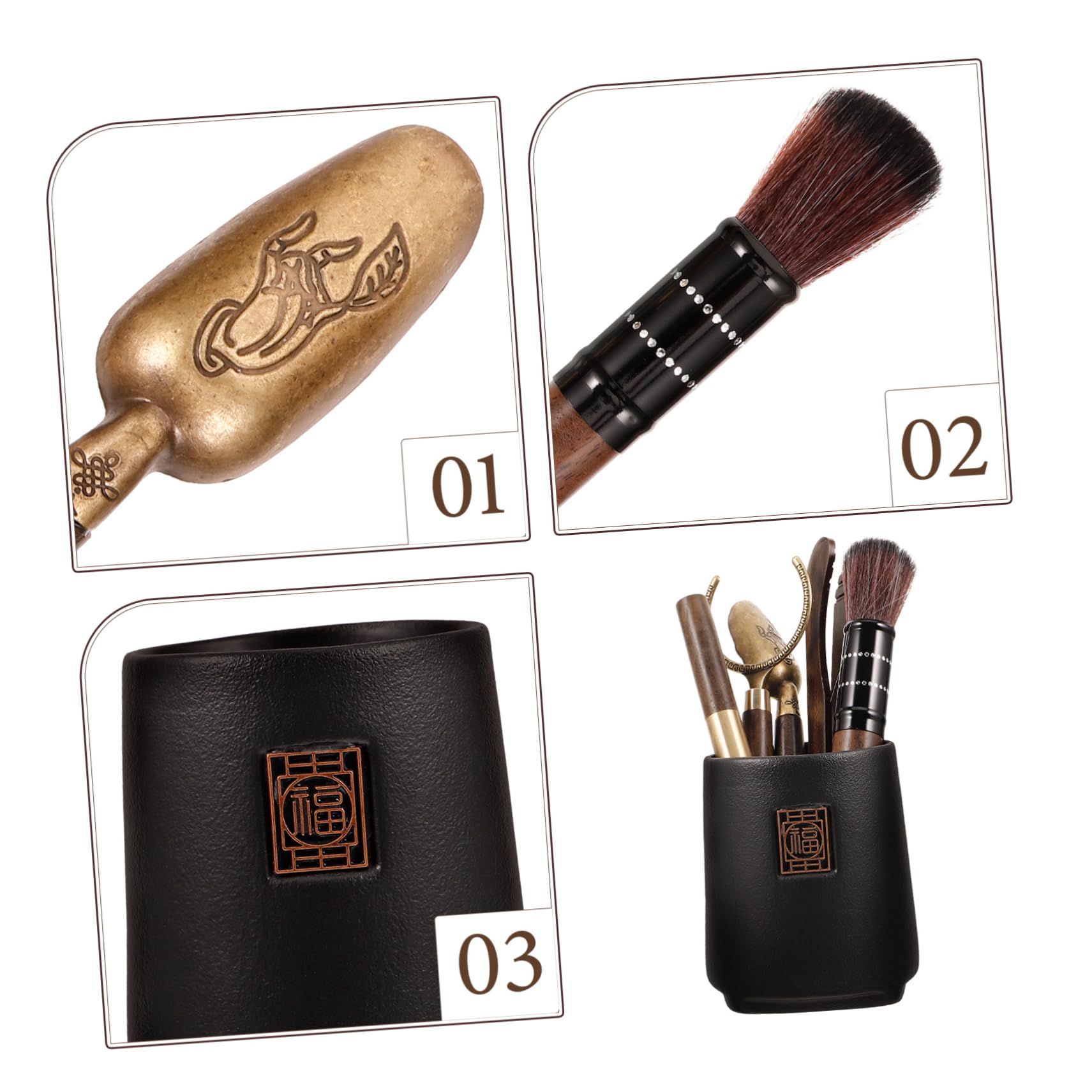 PartyKindom 2sätze Chinesische Teezeremonie Zubehör Elegante Teewerkzeuge Für Gongfu Tee Für Teeliebhaber Und Sammler Hochwertige Und Keramikmaterialien Teiliges Set Mit Exquisitem Design