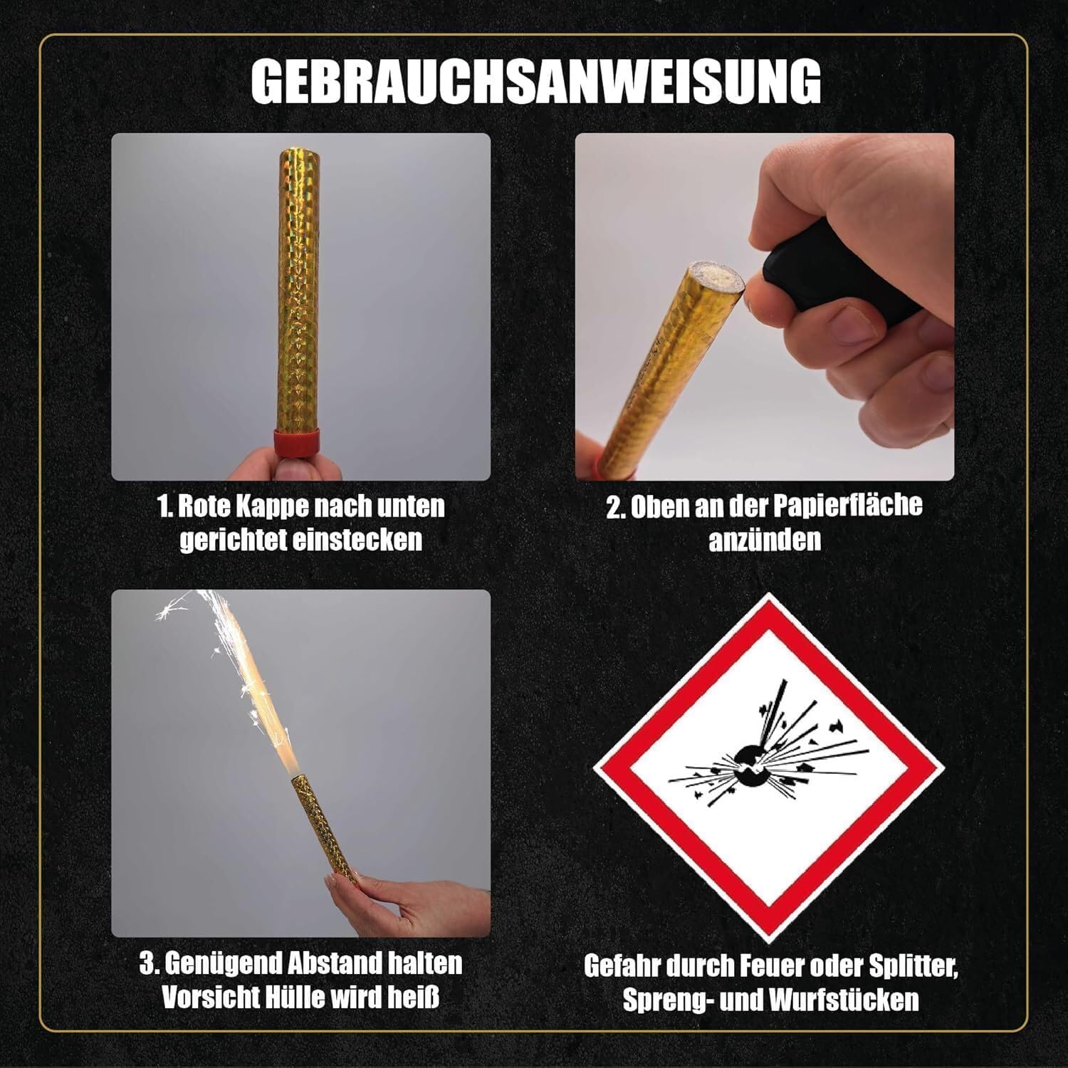 120 Stück je 12 cm h2i Eissterne Eisfontäne Sprühkerze für Verlobung-Hochzeit-Geburtstag Jugend-Party-Tisch-Feuerwerk Deko für Kuchen Torten Flaschen
