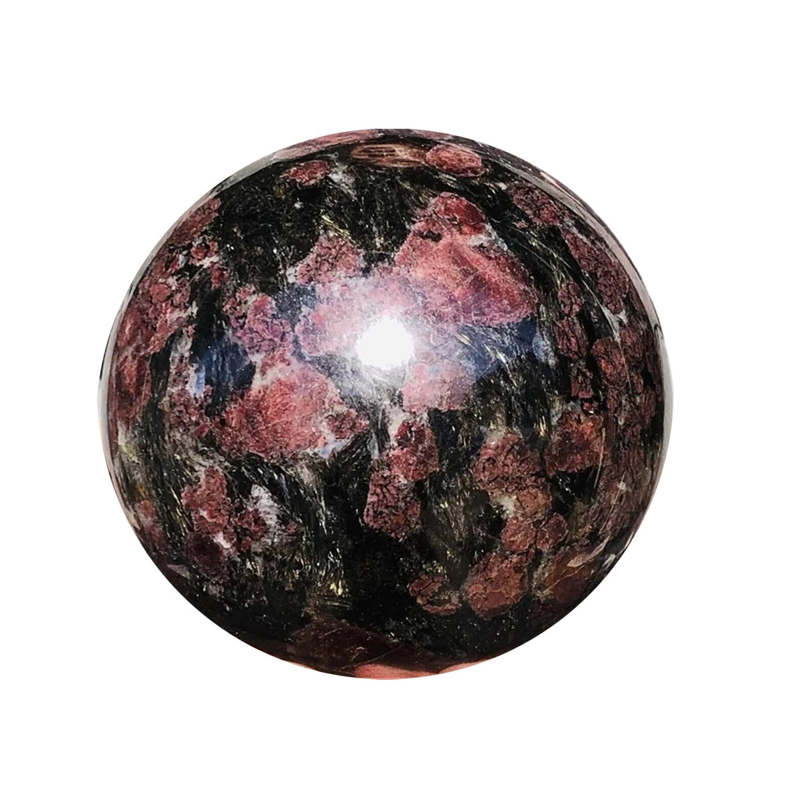 HAOYUNS Beautiful Natural Blue Fireworks Garnet Spheres Crystal Gemstone for Reiki Meditation and Home Decor(800-850)