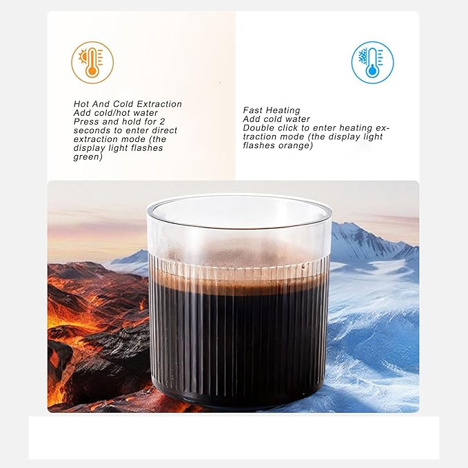 Cafetera Portátil con Extracción Fría y Caliente para Viajes y Oficina miniatura 6