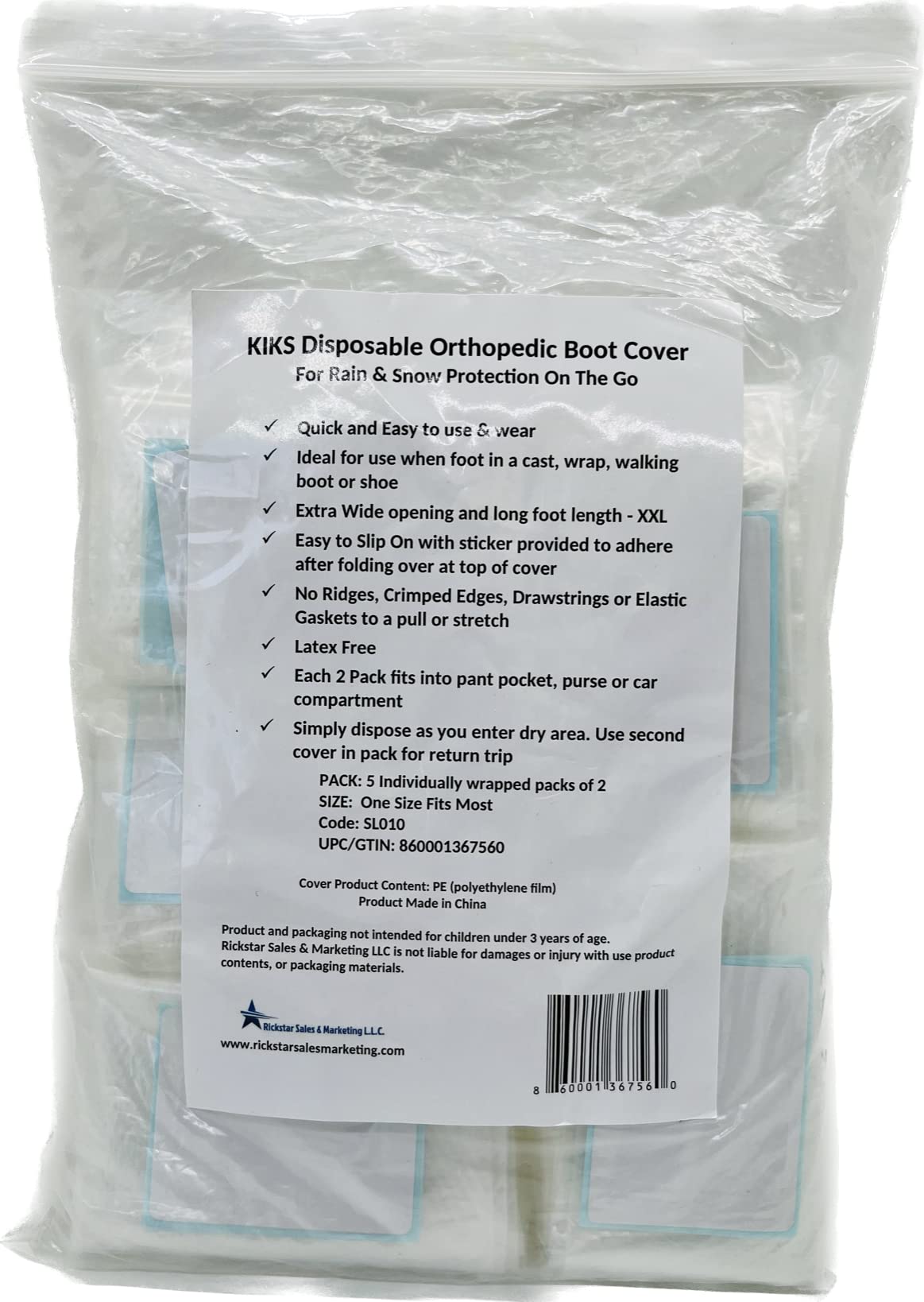 KIKS Disposable Orthopedic Boot Cover (10)