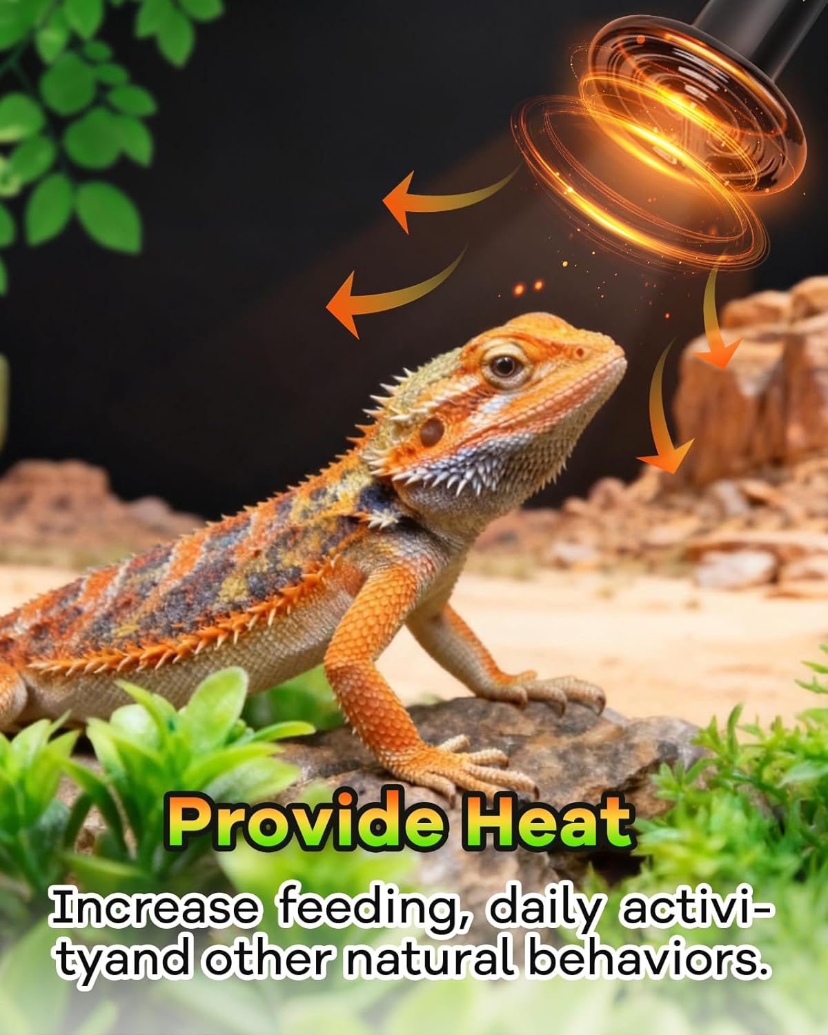 100W Ceramic Heat Emitter, 2 Pack Reptile Heat Bulbs, Ceramic Heat Lamp for Reptiles, Amphibian, Chicken, Dog, Cat, Snake, Chicken