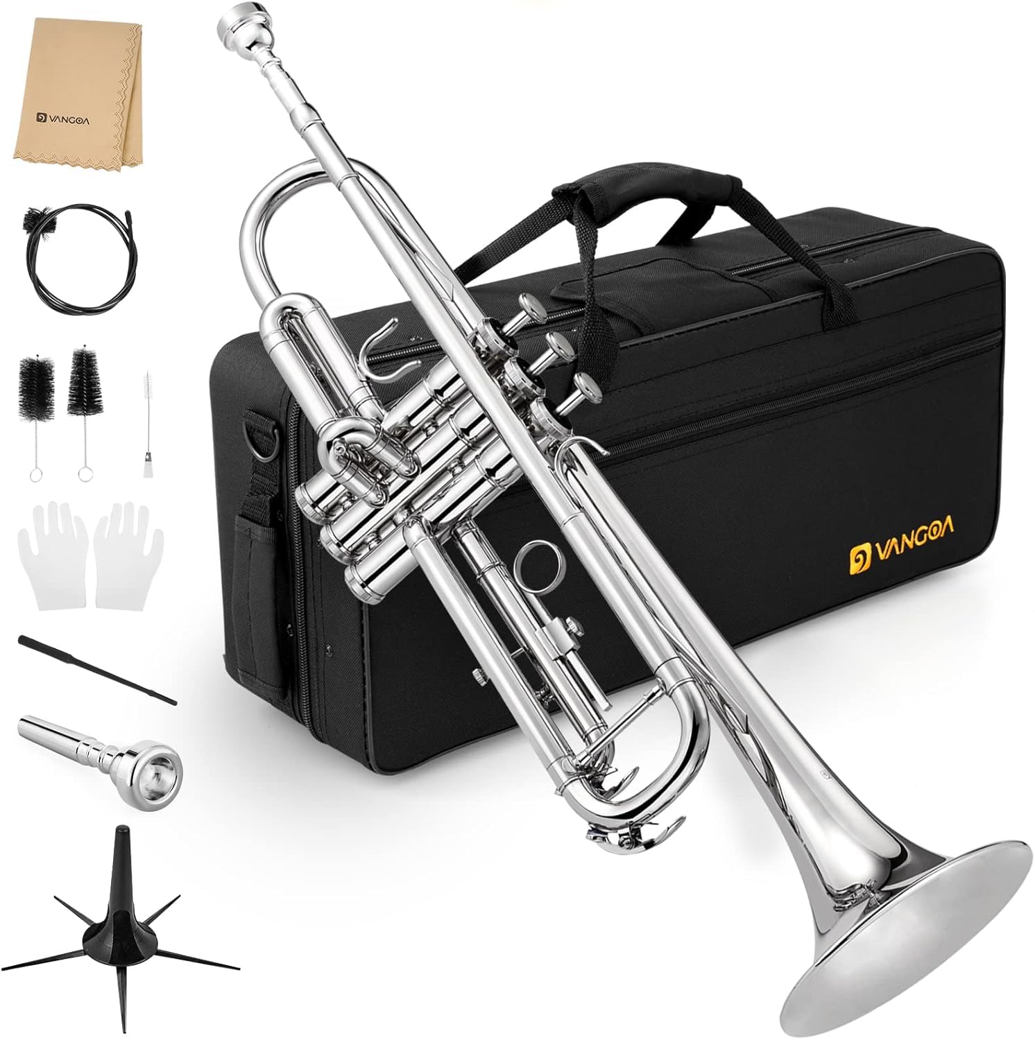 Amazon | Vangoaトランペット Bb調 Trumpet 初心者 学生用 ハード