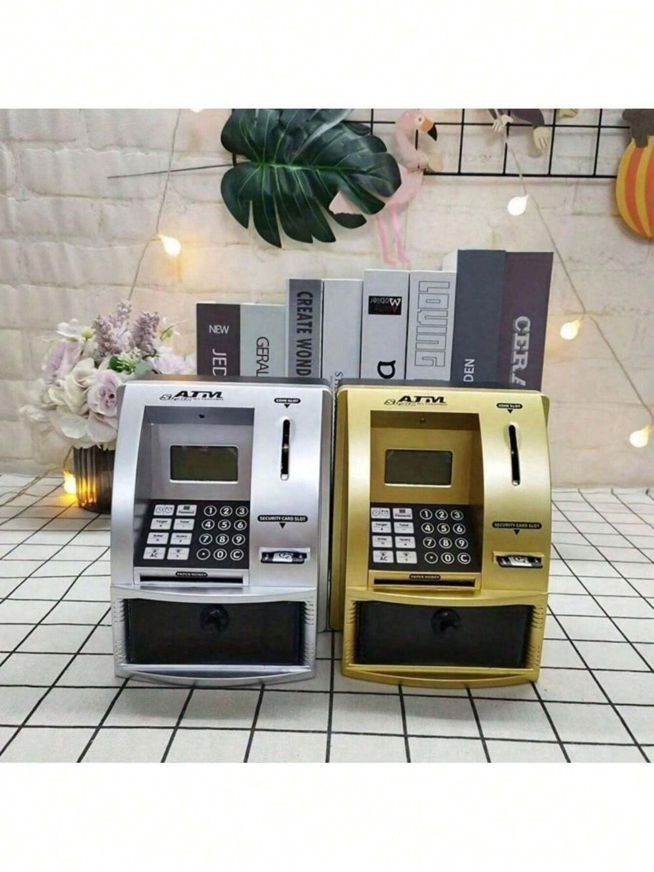 Amazon.co.jp: 貯金箱 貯金箱 コード化音声録音機能付き自動 ATM