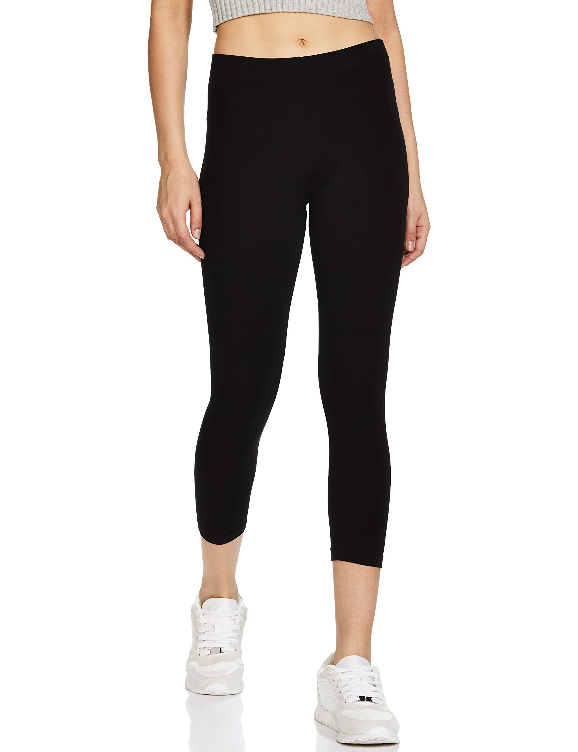 Women Soft Cotton Stretch Cropped Leggings