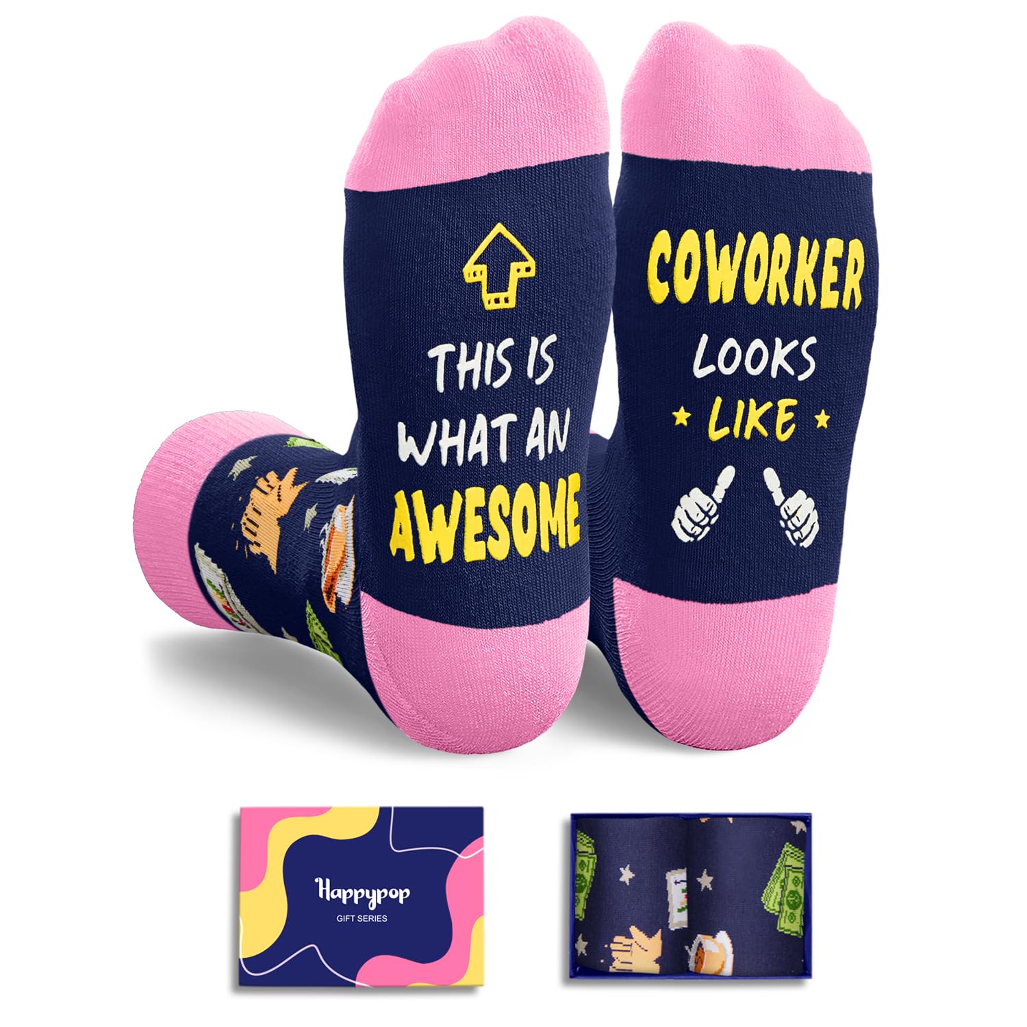 HAPPYPOP Boss Gifts Ideas - Cool Boss Day Gifts Coworker Retirement Retired Socks