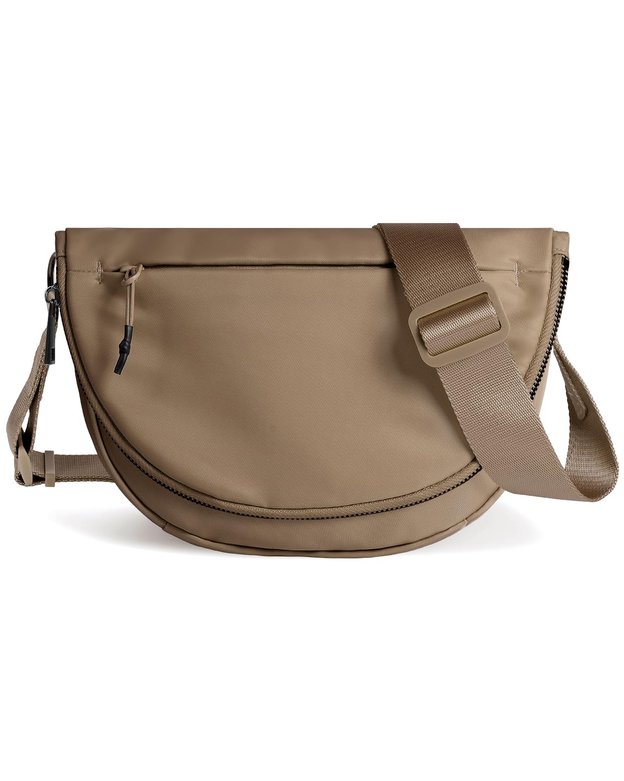 Crescent Bag for Women and Men Fashion Medium Nylon Folding Crescent Moon Bag Single Shoulder Bag with Adjustable