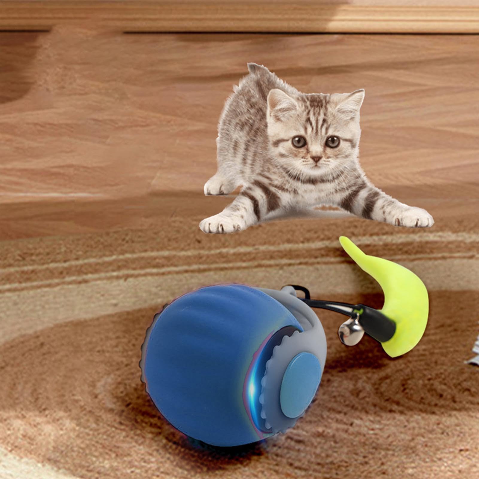 Smart Cat Toy, Type-C Oplaadbare Smart Ball 360° Zelf Auto Roterend Kitten Speelgoed Interactieve Kat Speelgoed Bal met LED Licht voor Indoor Katten Kittens Puppy Stimuleert Jacht Instinct Smart Cat Toy, Type-C Oplaadbare Smart Ball 360° Zelf Auto Roterend Kitten Speelgoed Interactieve Kat Speelgoed Bal met LED Licht voor Indoor Katten Kittens Puppy Stimuleert Jacht Instinct