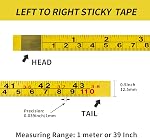 2Pcs Steel Self-Adhesive Measuring Tape, Imperial & Metric Tape Measure Sticker Ruler, Left to Right and Right to Left Stick on Tape Measure for Workbench, Woodworking, Saw & Drafting, 100cm/39Inch