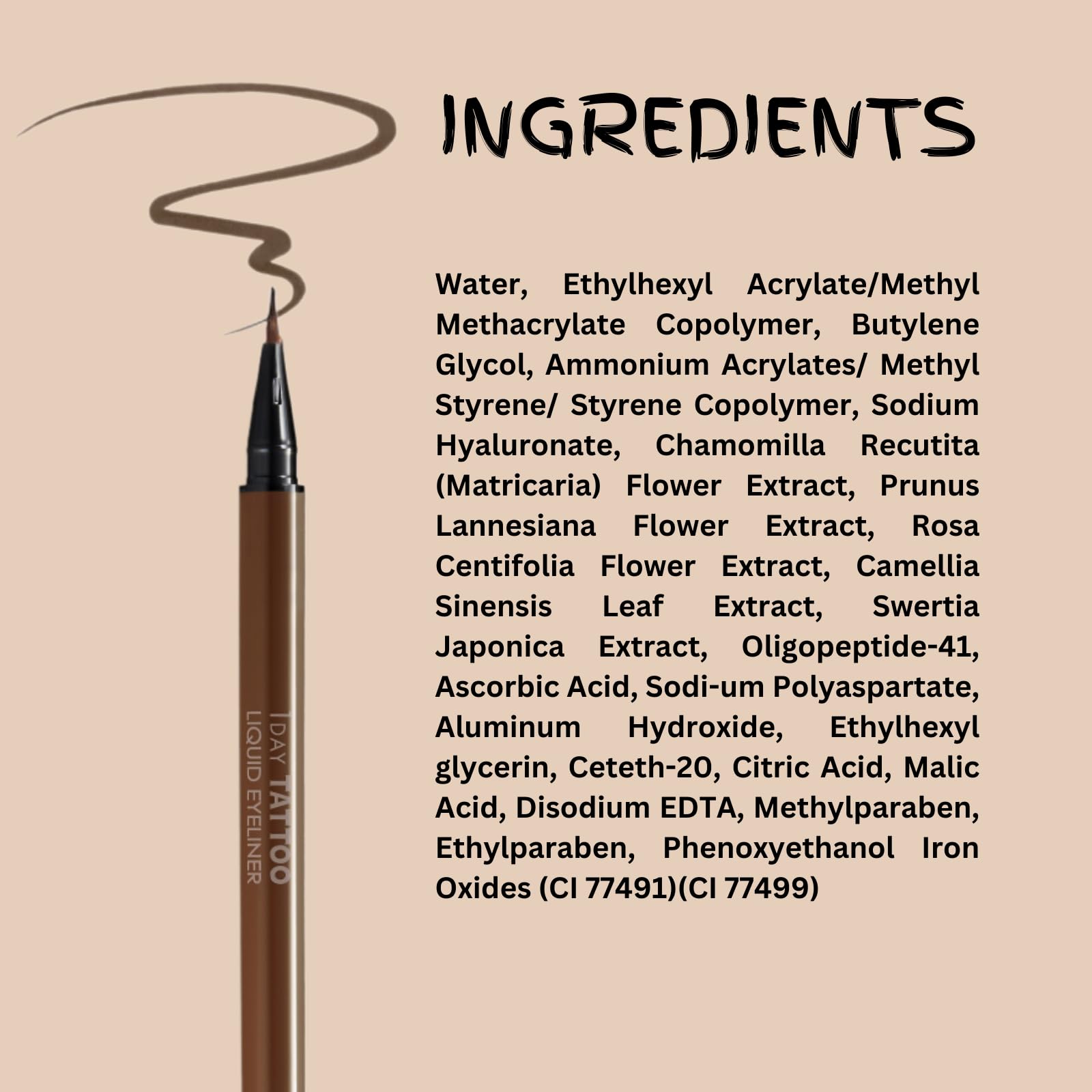 K-Palette 1DAY TATTOO Eyeliner liquido 03 marrone marrone 0,67 ml