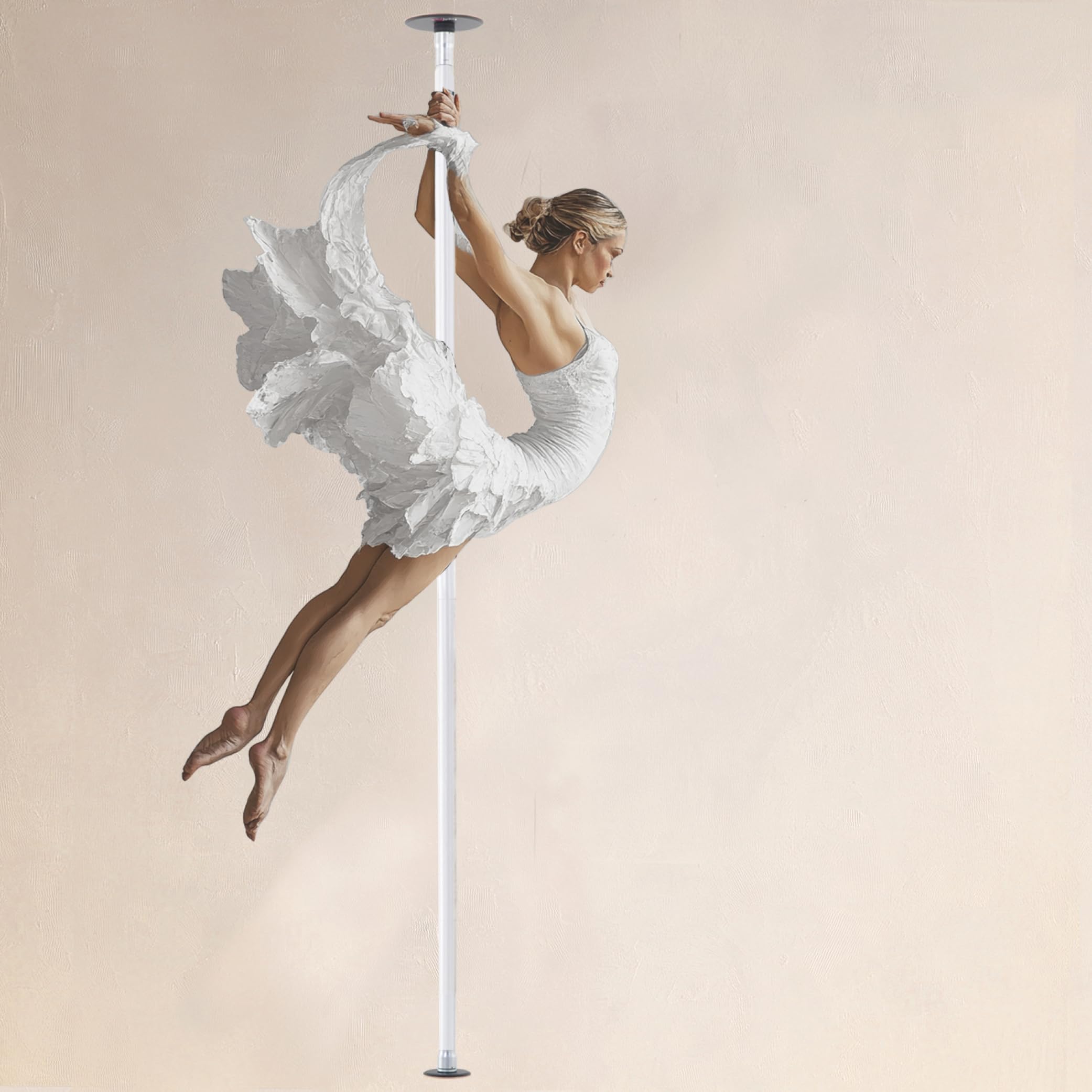 LUPIT POLE Classic G2 Standard Lock - Portable Dance Pole for Home - Spinning and Static Mode - Professional Pole Dancing Pole for Apartment, Club, Party, Pub - Easy Installation - No Drilling