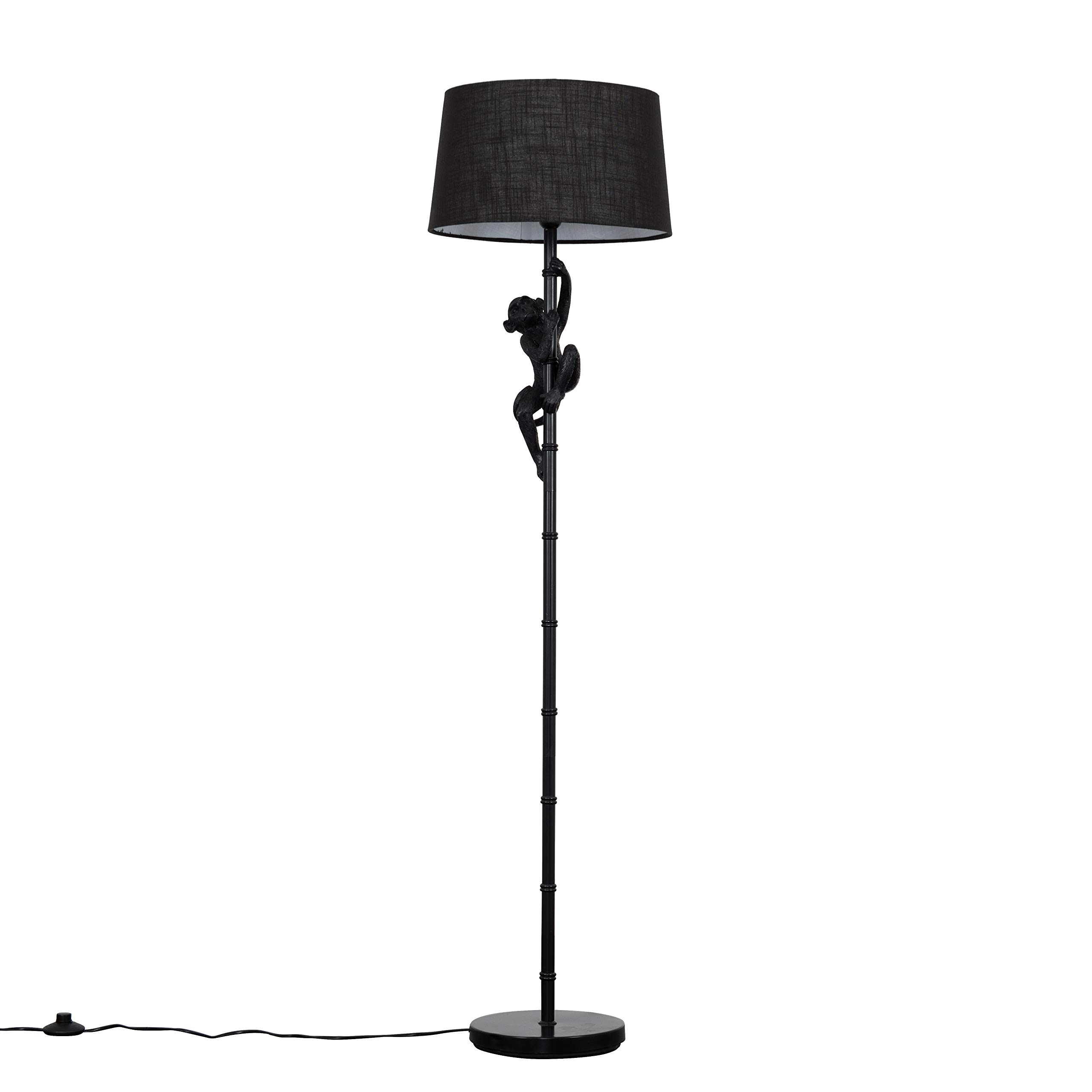 Valuelights Unisex Black George Monkey Floor Lamp