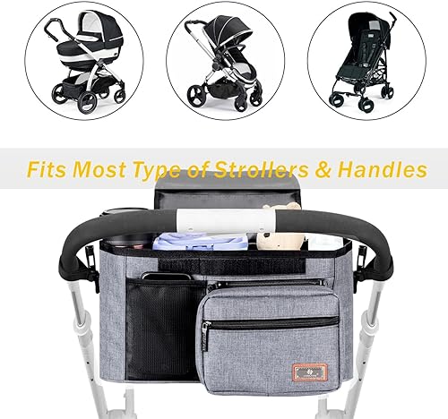 Miniatura 3 de Vanleestar Bolsa de cambiador y organizador de cochecito, mochila grande para pañales multiusos para bebé, es el complemento perfecto para la