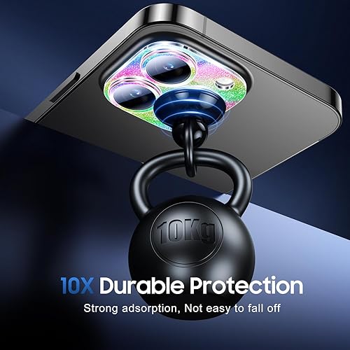 Miniatura 127 de UniqueMe [Paquete de 3 protectores de lente de cámara compatibles con iPhone 14 Pro Max/iPhone 14 Pro, vidrio templado, [compatible con fundas]