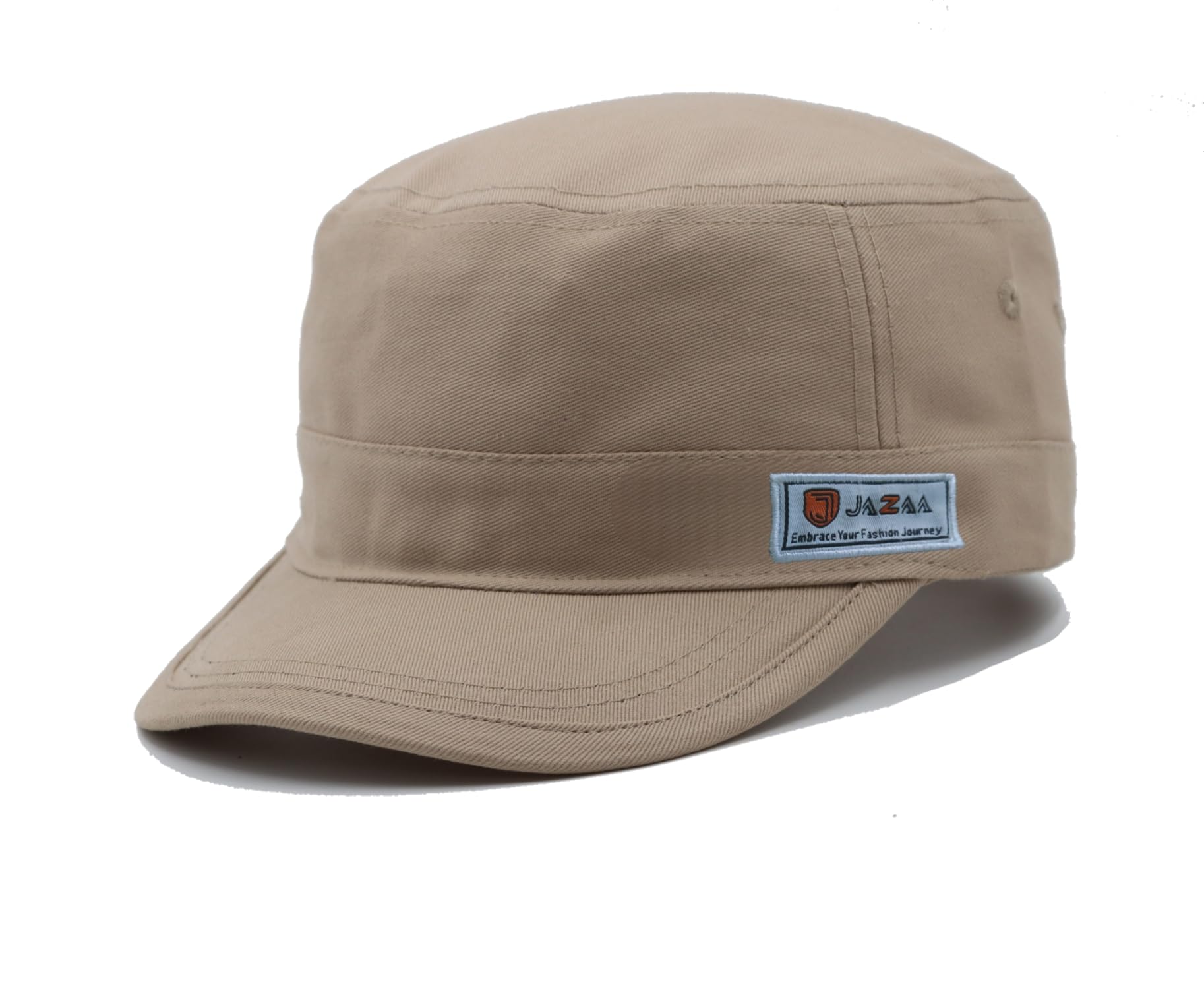 JAZAA Fashionable Solid Color Unisex Fitted Army Military Cadet Cap-picture-30