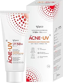 New Acne-UV Sunscreen SPF50 PA++++ | 100g Acne-UV Gel Sunscreen | Non Comedogenic | Silicone Gel | Oil-Free | UVA/UVB Prot...
