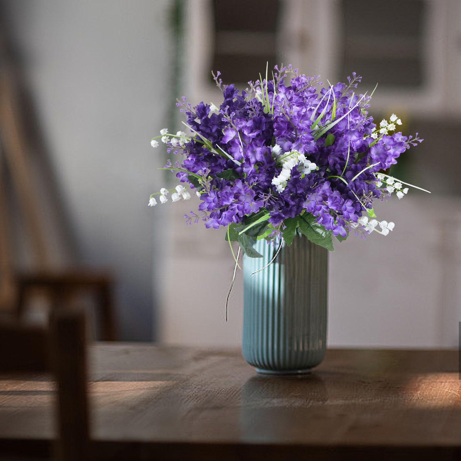 Fiori artificiali Delphinium viola, 6 fiori artificiali a