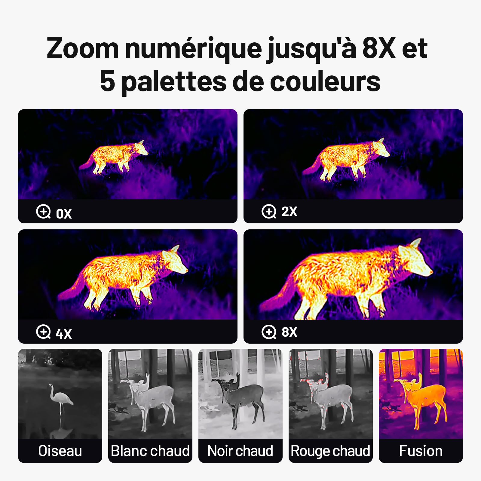TOPDON TS004 Monoculaire Thermique, 320x240 TISR IR-Résolution 50Hz Camera Thermique pour la Chasse, 11h Autonomie, Objectif 13mm, 410m Portée de Détection, Etanchéité IP67, Zoom Numérique 8X, 32G
