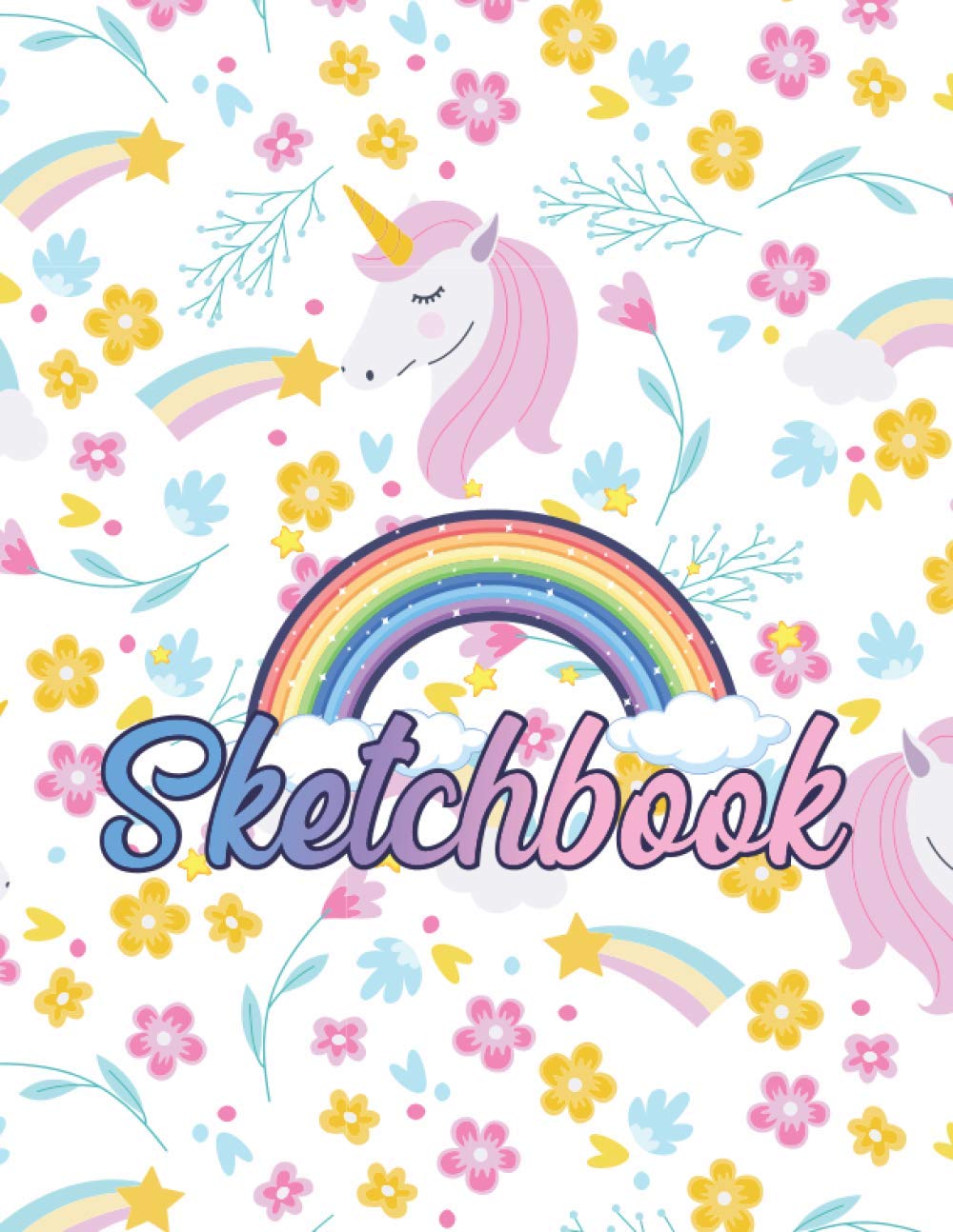 Sketchbook: Large Notebook for Drawing, Writing, Painting, Sketching or Doodling. 120 High Quality Blank Pages "8.5x11”, keep happy thoughts and express your feelings, Kid friendly