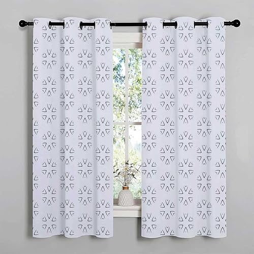 Cortinas de oscurecimiento de habitación para dormitorio, color claro, geometría, línea de celosía, cortinas modernas para puerta, cortinas para