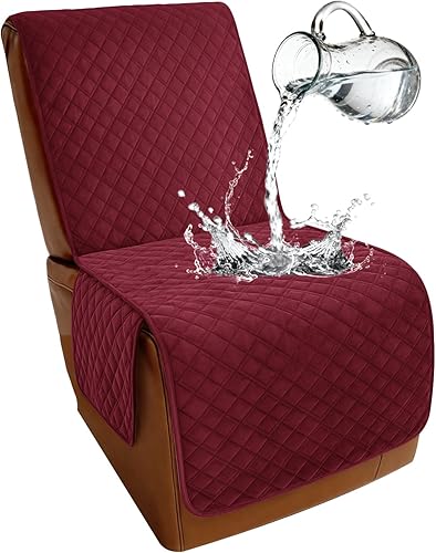 Miniatura 45 de Arfntevss - Fundas impermeables para sofá seccional reclinable en forma de L, funda antideslizante lavable para sofá reclinable, juego de fundas en