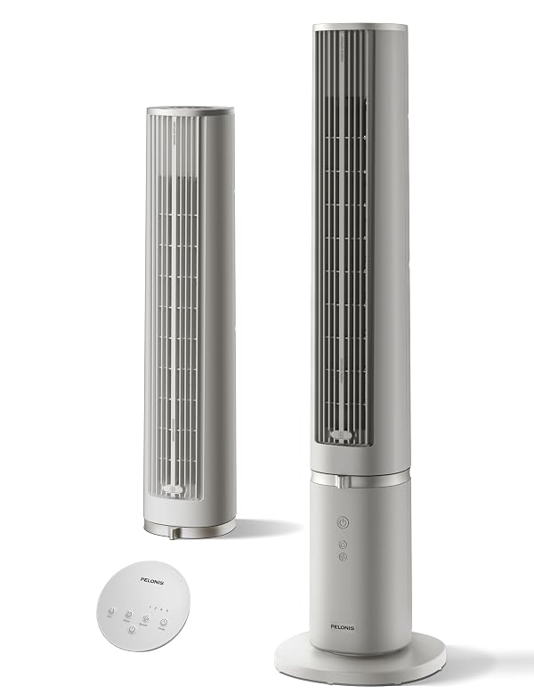 PELONIS 40-Inch Tower Fan for Bedroom, Fan That Blows Cold Air, Oscillating Fan with Innovative Washable Design, 2000 CFM, 28ft/s Airflow, 4 Speeds + 2 Modes, 90° Oscillation, 23dB Quiet by PELONIS - Used condition - US$75.22