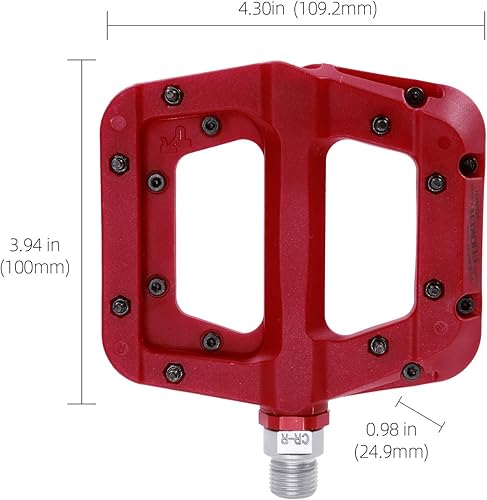 Miniatura 6 de Pedales FOOKER MTB para bicicleta de montaña, 3 rodamientos, antideslizantes, ligeros, de fibra de nailon, pedales de plataforma de bicicleta para