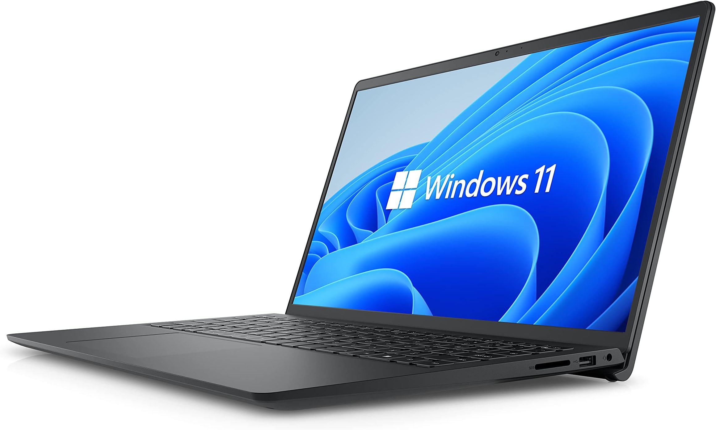 2021 Dell Inspiron 3510 15.6" HD Laptop, Intel Celeron N4020 Processor, 8GB DDR4 RAM, 256GB PCIe SSD, Webcam, WiFi, HDMI, Bluetooth, Windows 11 Home, Black