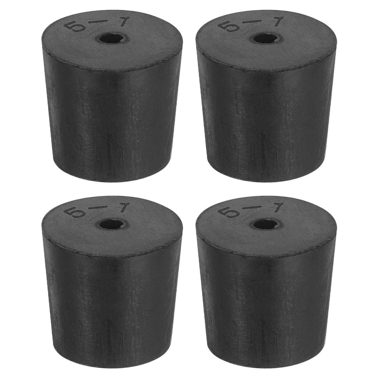 uxcell 4 Pcs 1-Hole Rubber Stopper, Tapered Lab Seal Tube Stopper Plug for Test Tube Flasks Glass Containers Industry and Laboratories, 28x24x25mm Black — Amazon image 11