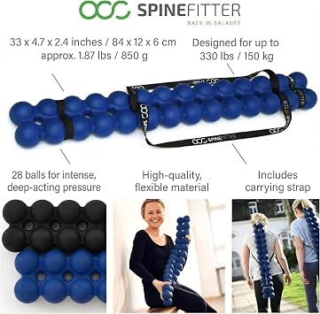 Spinefitter by Sissel® Blue Anthracite | Back in Balance | Releases Tension and blockages | Ideal for Pilates and Yoga