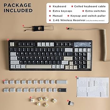 s*_様 【製造終了品】YUNZII IF98 ゲーミングキーボード 有線 赤軸 Amazon | YUNZII Keynovo IF98 98キー 96％ホットスワップ可能な
