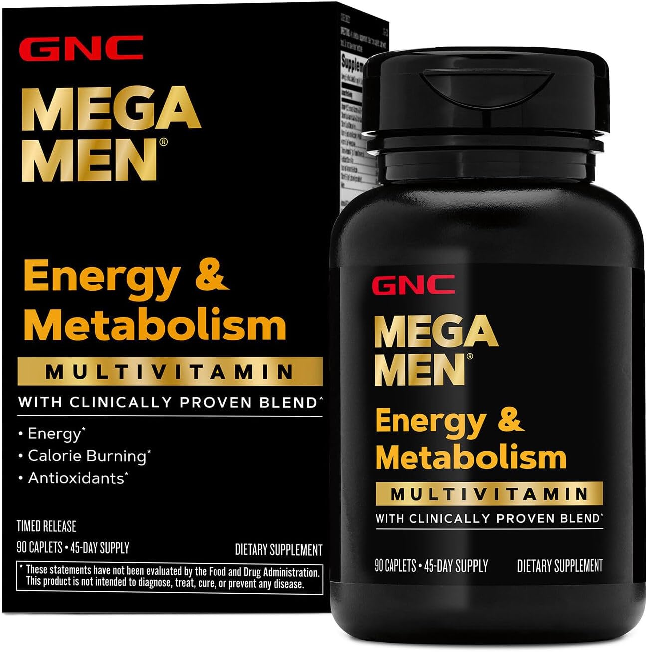 Mega Men Energy & Metabolism Multivitamin | Antioxidants and Increased Calorie Burning | 90 Count