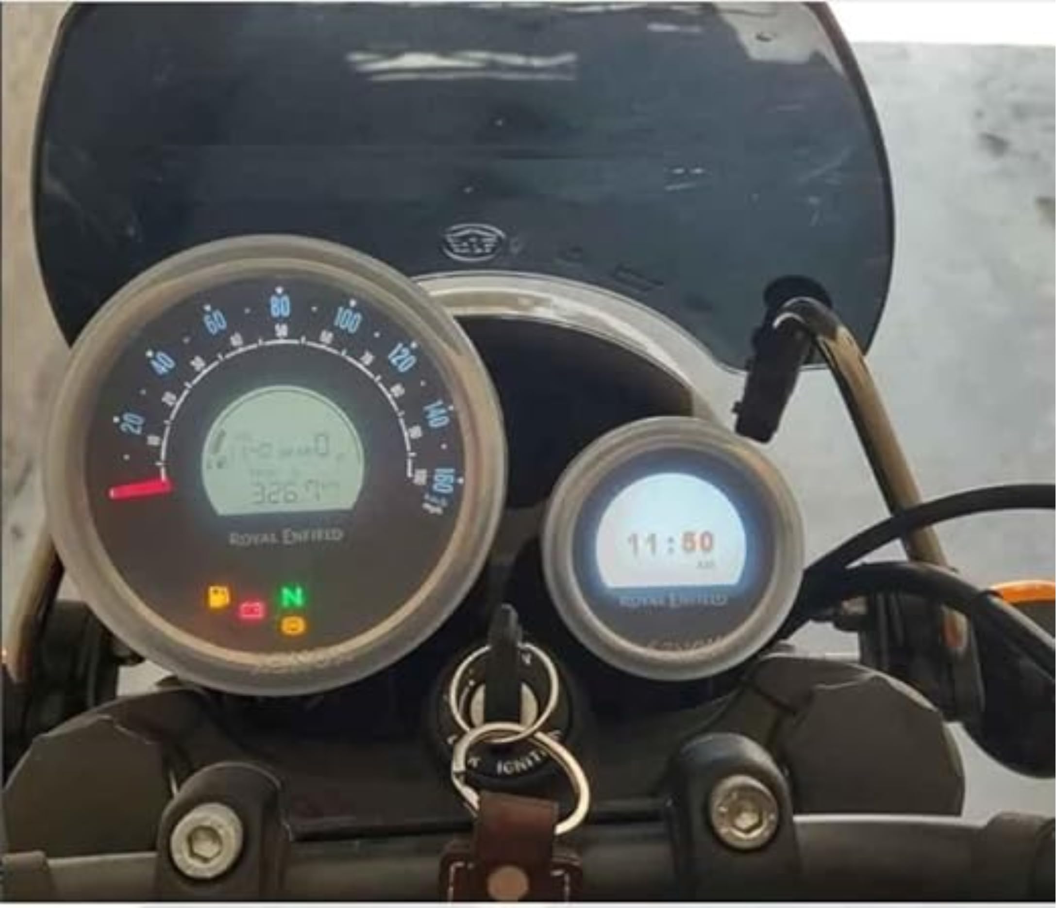 B.K ACCESSORIES Bike Monsoon Cap Cover Premium Waterproof PVC Meter Cover, Ampere Meter for RE Continental GT Model-image-1