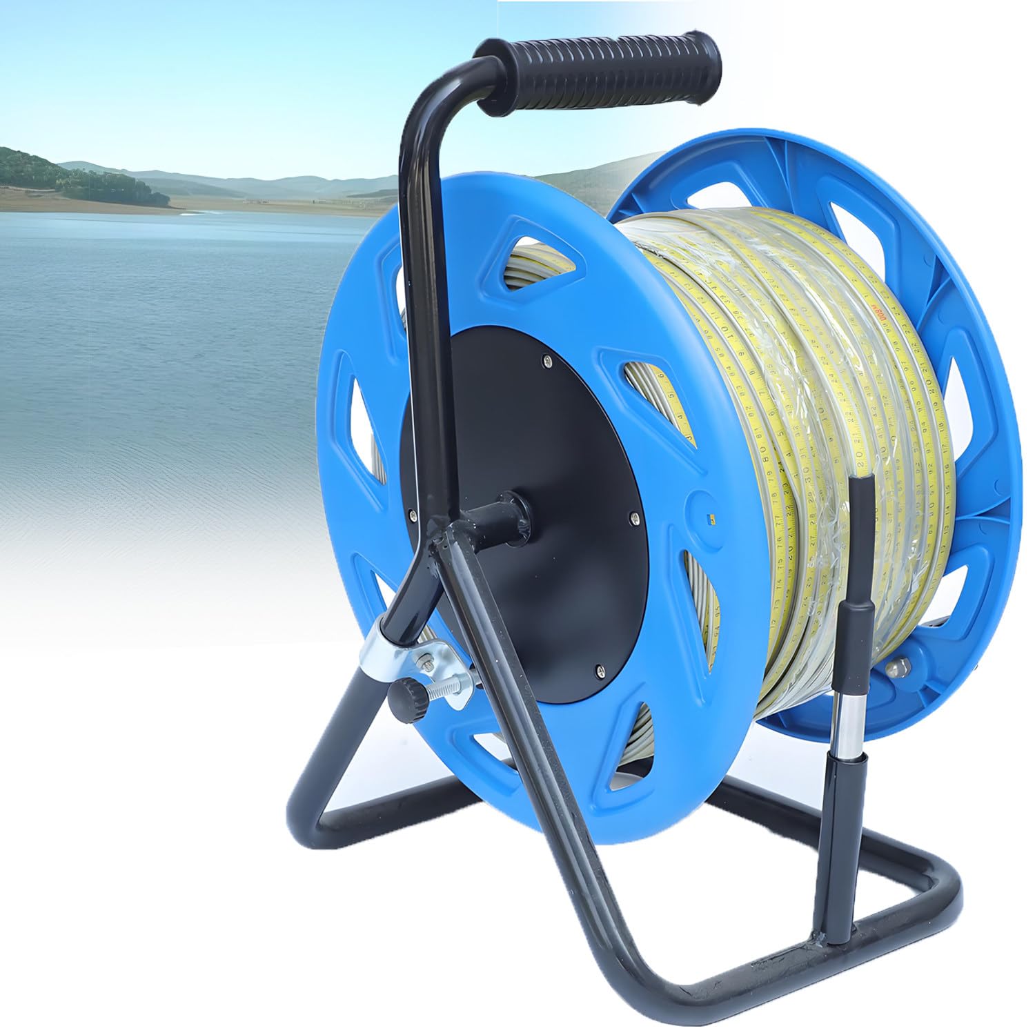 Medidor Nivel Agua Pozo con Cinta Acero,Diseño Portátil 30m