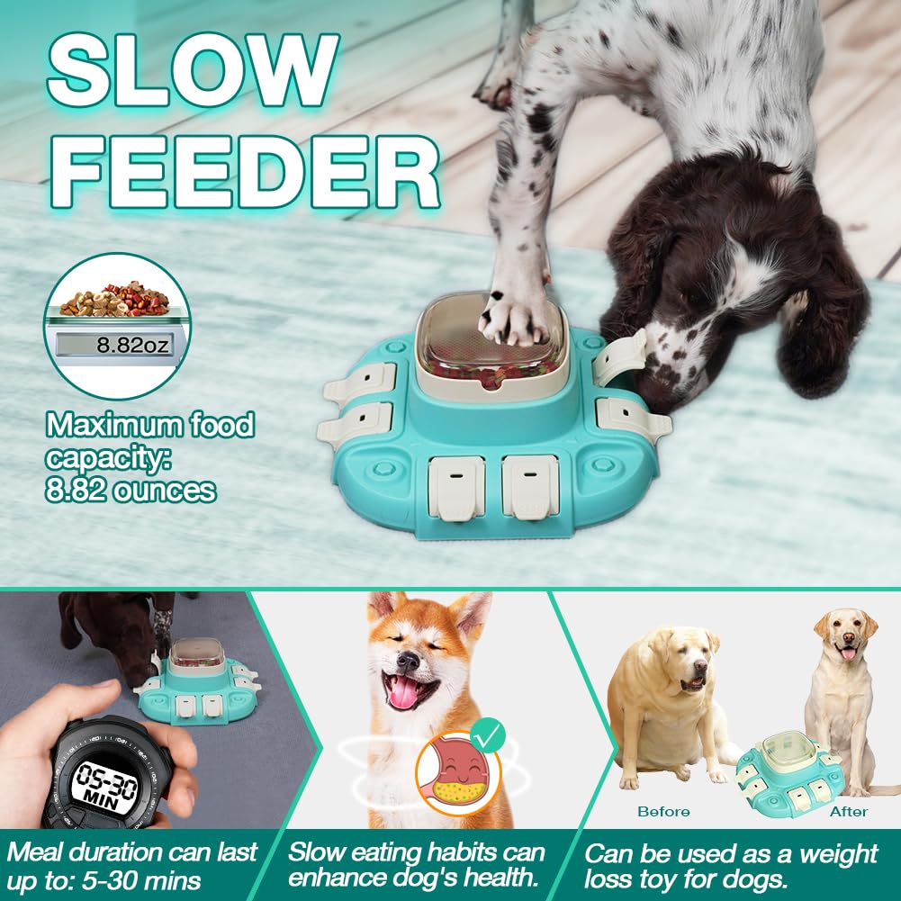 Mankoda 2-Level Dog Puzzle Toy - Slow Feeder & Treat Dispenser, Brain Training For Medium/Large Dogs
