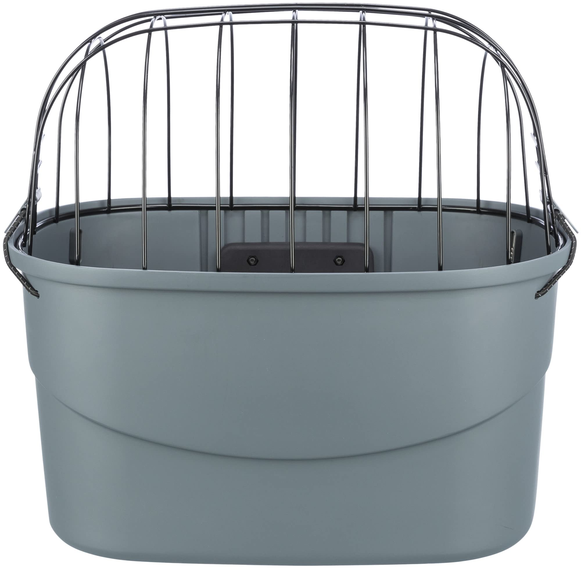 TRIXIE 13096 - Cestino per cani anteriore fino a 5 kg 42 × 39 × 30 cm - Cestino per bicicletta per il manubrio - in plastica e griglia con fissaggio rapido