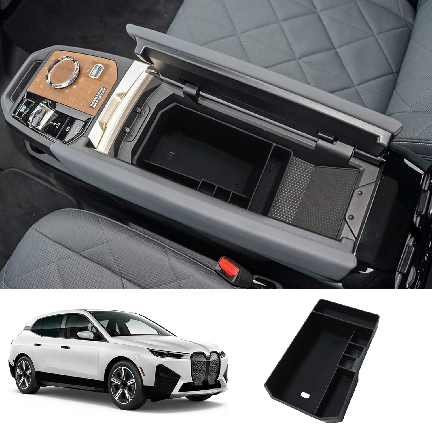 Amazon.com: LUWU for 2023 BMW iX Center Console Organizer 2022 2023 BMW ...
