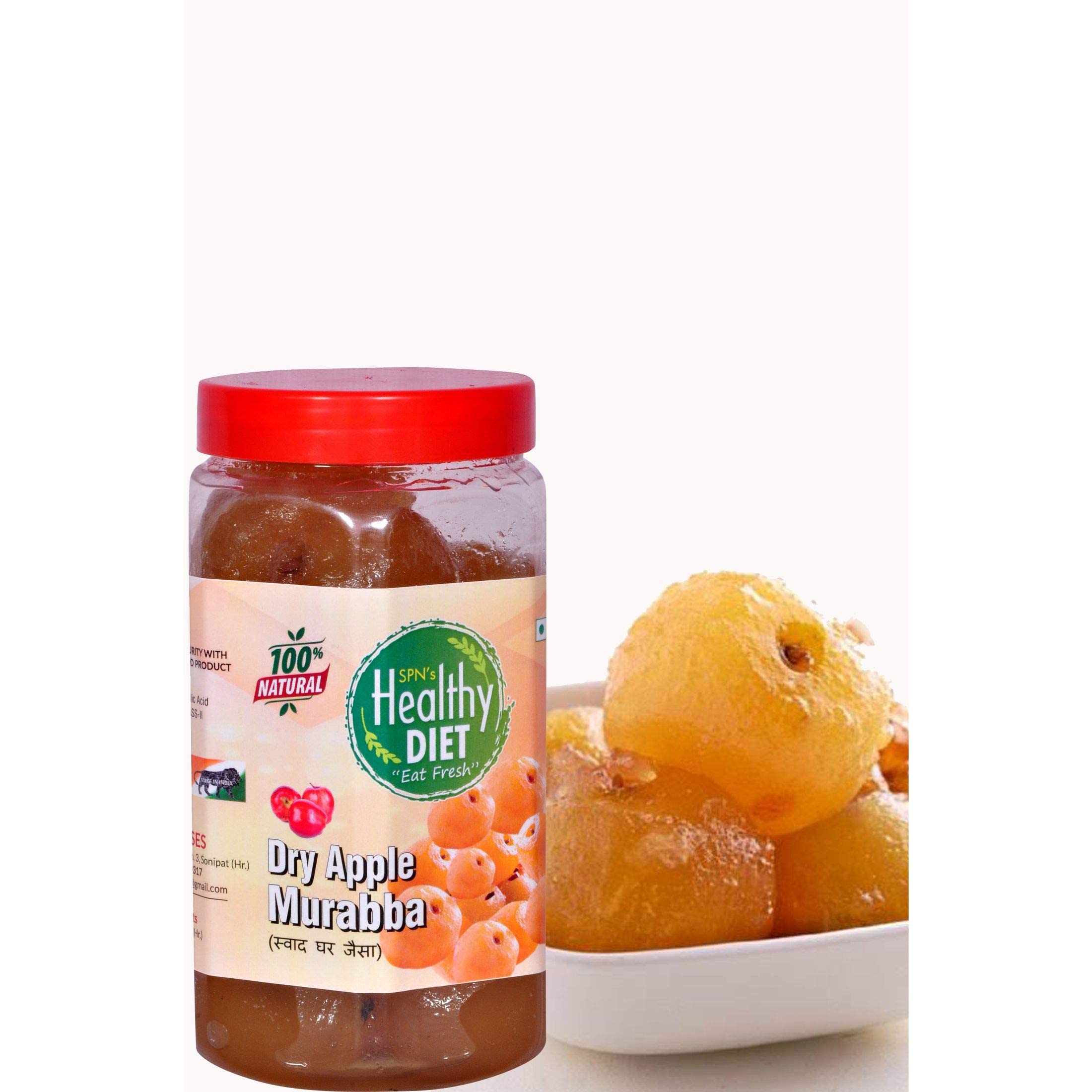 Healthy Diet Apple Murabba Sweet Delicious with Honey Home Made Tasty Traditional Delicious Healthy Ghar Ka Indian Achar Handmade Hygenic Real Flavor Natural Fresh (900gram) 1