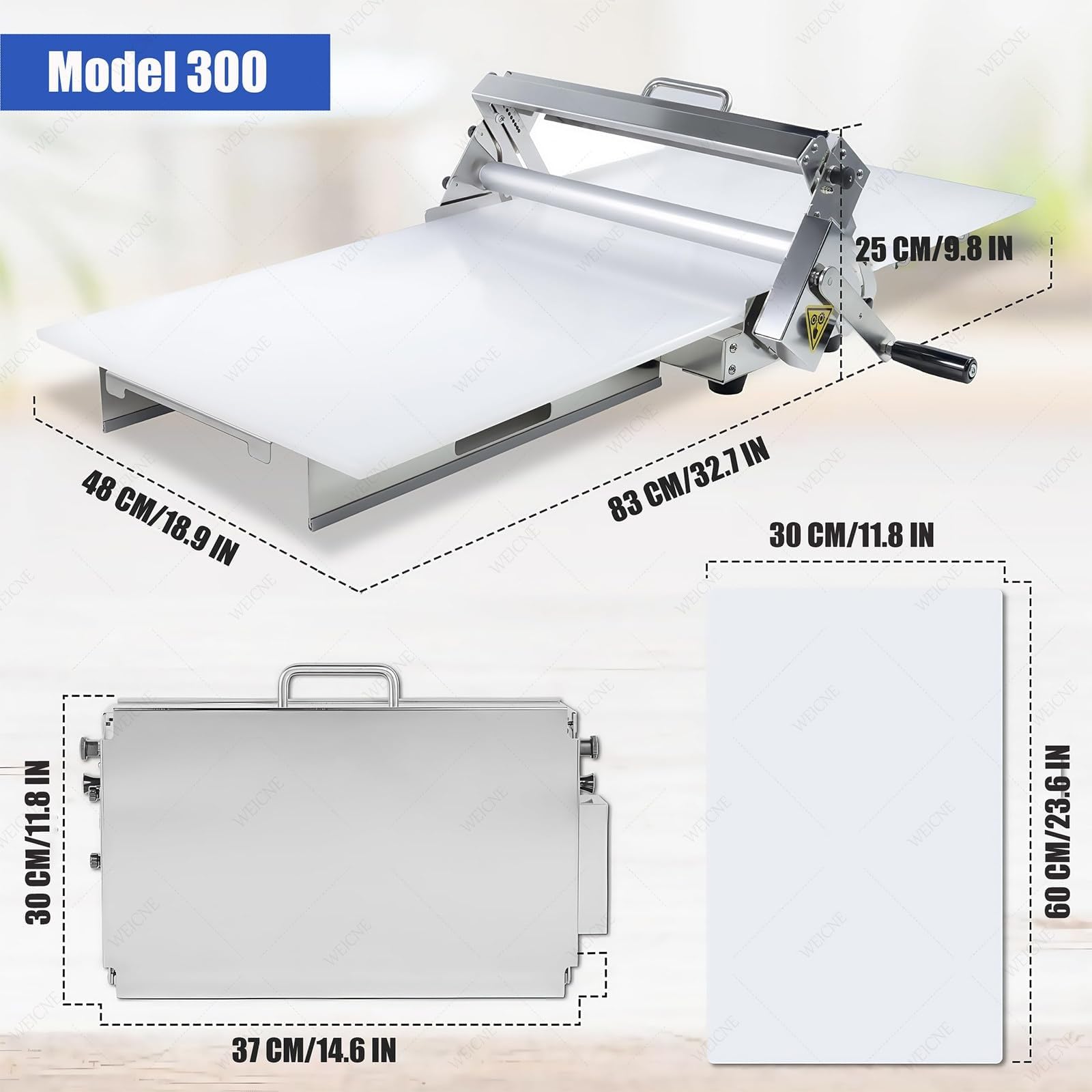 Máquina laminadora de masa plegable manual para croissants laminados pastelería comercial equipo de panadería