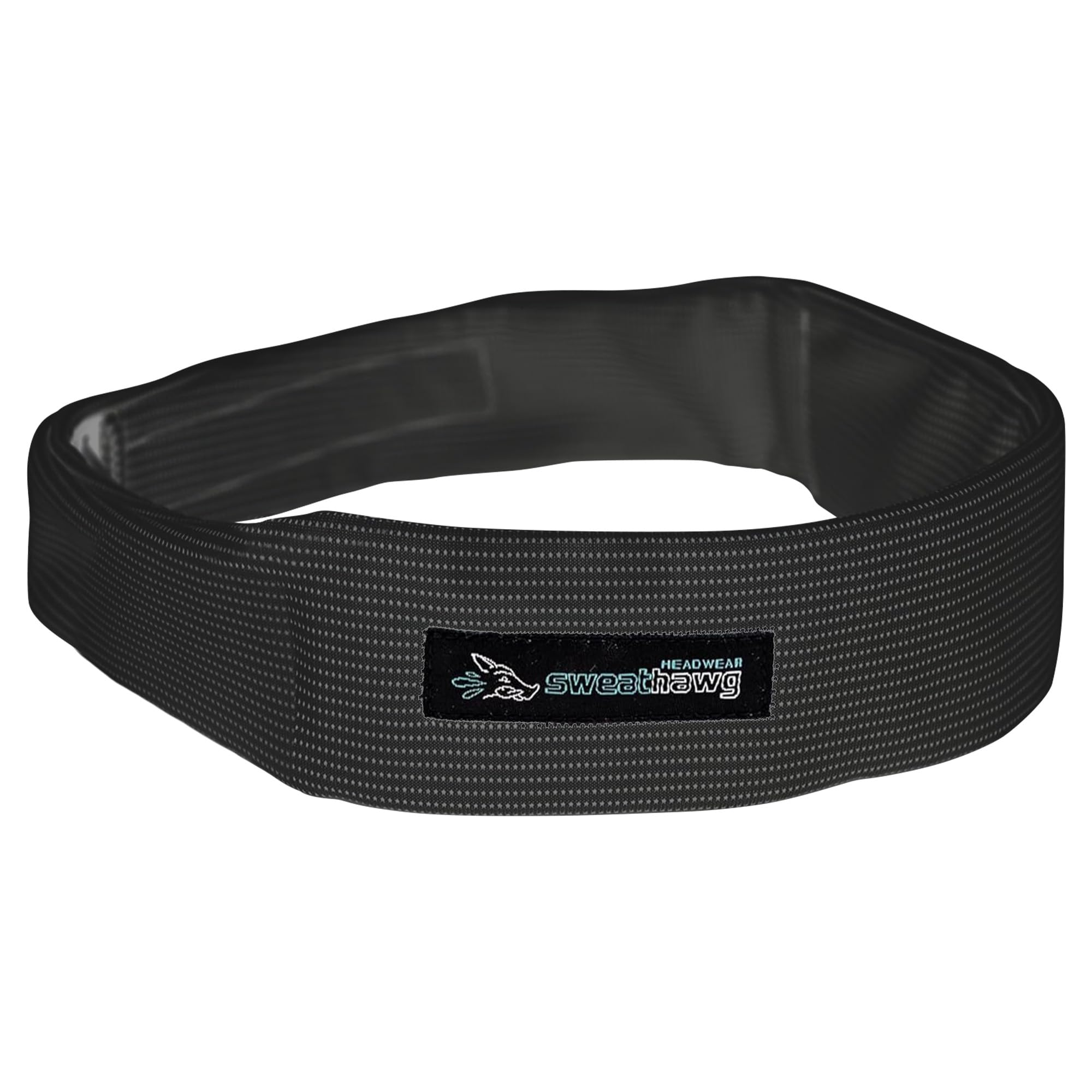 SweatHawg Adjustable Sport Headband for Men & Women | Moisture-Wicking Athletic Sweatband with Absorbent Felt Core | Drip-Free Sweat Control for