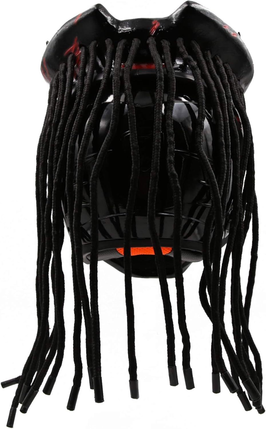 Predator Motorcycle Helmet – DOT Approved – Custom Made, Fibreglass, Unisex for Powersports, Sports, and Outdoor - Red Spiked : Automotive