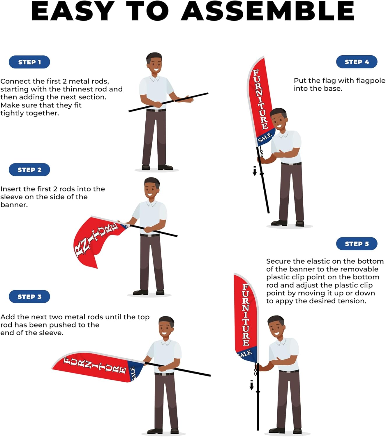 Furniture Sale 2 Feather Flag(11.5feetX2.5feet) by DreamController | Outdoor Business Advertising Tall| Weather-Resistant Knitted Swooper| Made in USA | HD Print (Flag Only