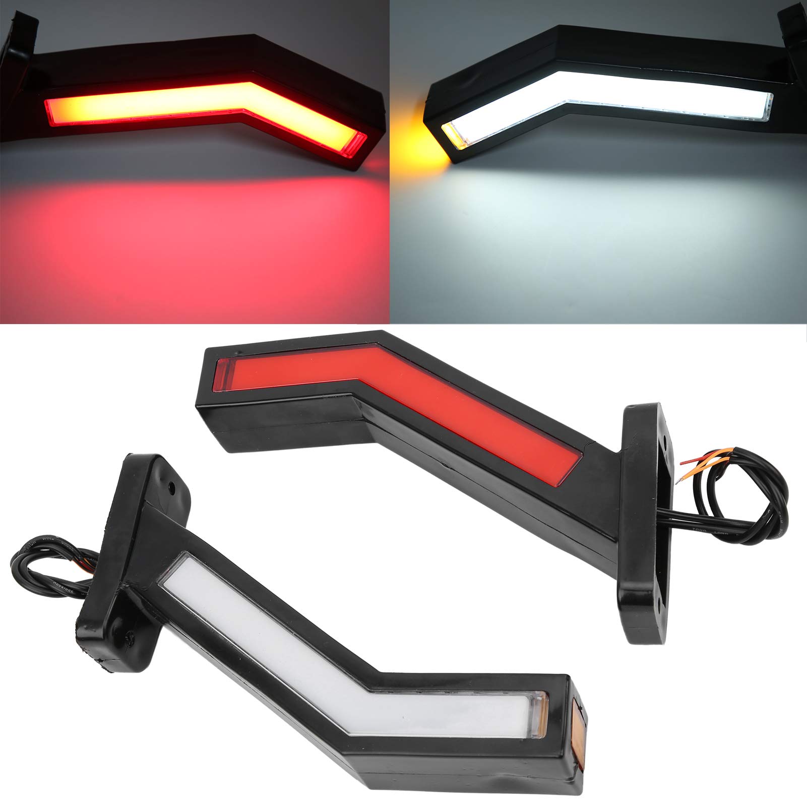 8x Luci Di Posizione Anteriori Ovali 12V/24V LED Bianche NEON Per - Foto 8